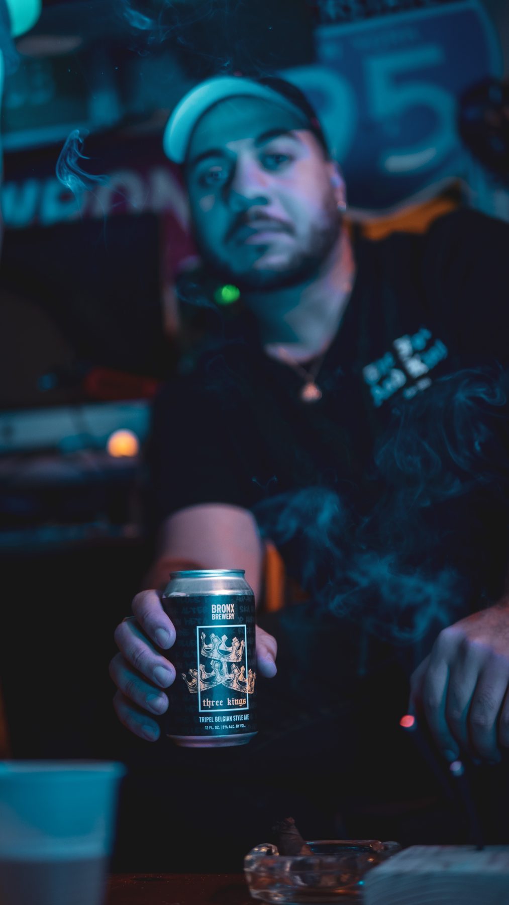 Fernando Michael with the “Three Kings” Bronx Brewery collaboration ale